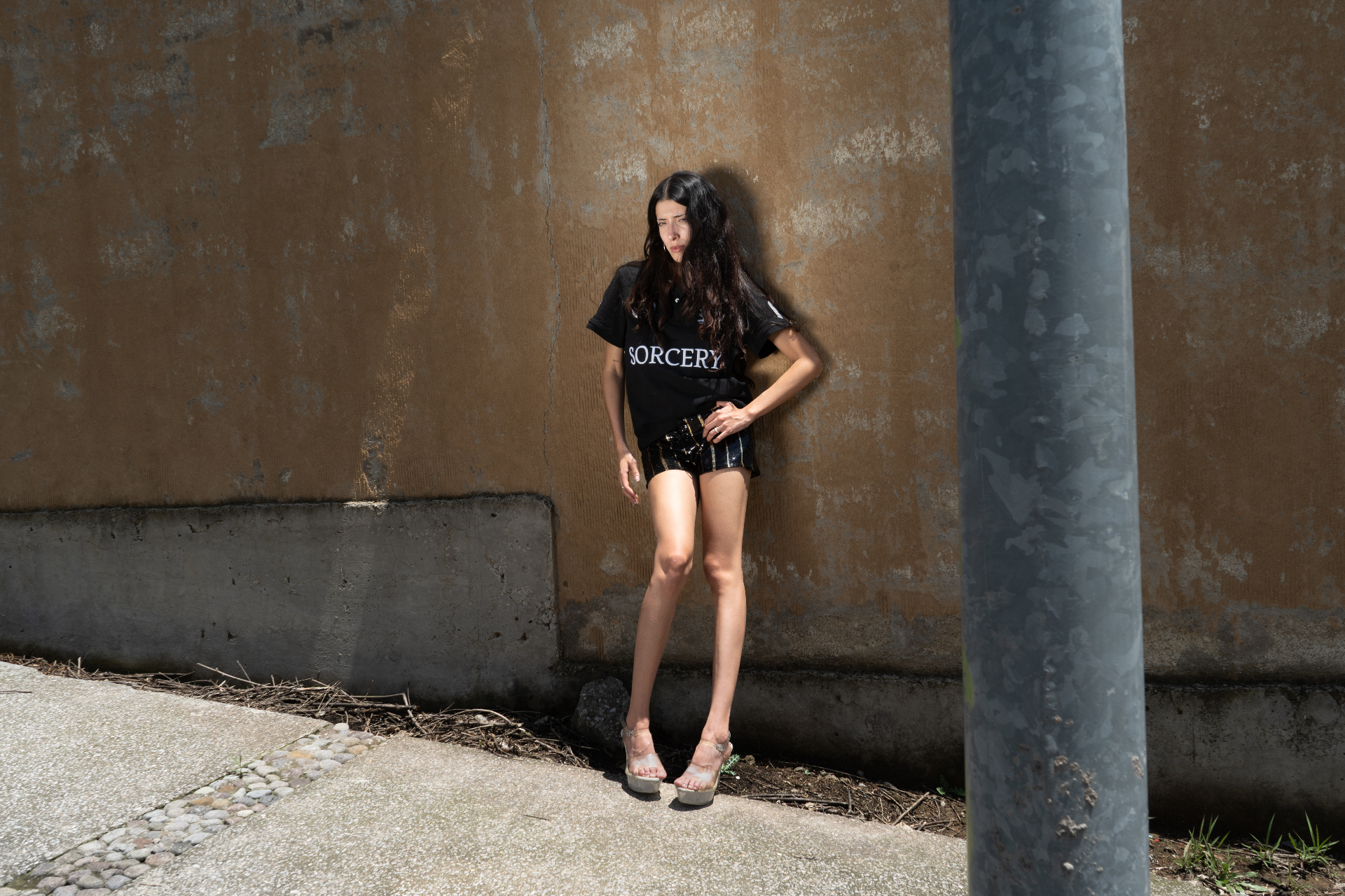 Frame 01 — "Sorcery" tee, wall study